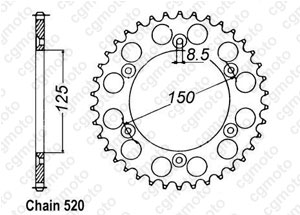 Rear sprocket Ktm Aluminium