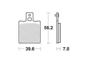 Brake pads motorcycle SBS 519HF