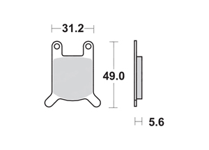 Brake pads motorcycle SBS 532HF