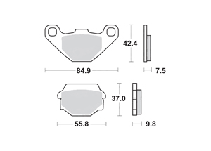 Brake pads motorcycle SBS 586SI