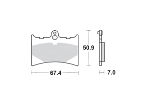 Brake pads motorcycle SBS 601HF