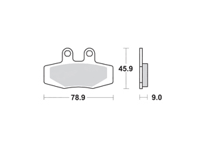 Brake pads motorcycle SBS 621HF