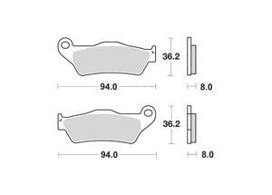 Brake pads motorcycle SBS 671HF