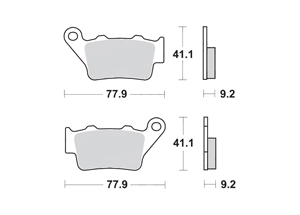 Brake pads motorcycle SBS 675HF