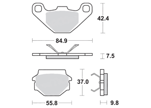 Brake pads motorcycle SBS 692HF