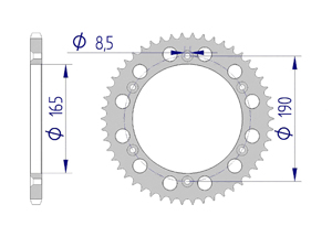 KIT ALU KTM GS 600 1984 Reinforced Xs-ring