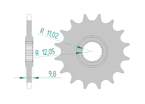 Front sprocket 520 KTM GS 600 XC (1984)