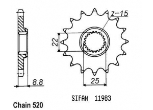 Front sprocket TT Esjot