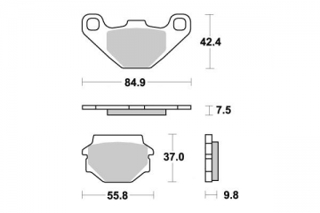 Brake pad Kyoto Semi-sintered metal