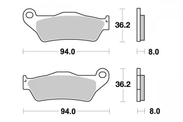 Brake pad Kyoto Semi-sintered