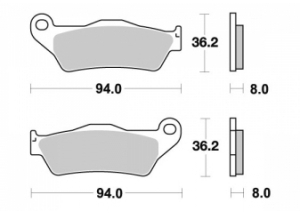 Brake pad Sifam Sintered KBA ABE certified