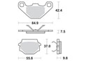 Brake pads motorcycle SBS 692HF