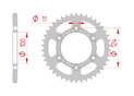 rear steel sprocket 520 ducati