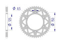 NB Rear alu sprocket  #520 HUSABERG, KTM