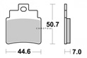 Brake pad Kyoto Semi-sintered - SYM GTS PRENDRE 2 BOITES